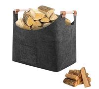xCesto per legna da ardere in feltro - Vassoio portaoggetti per legna da ardere, cesti per legna da ardere per caminetti, porta legna per riscaldamento portatile, cestino portaoggetti in feltro