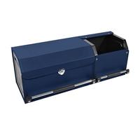 XCF Organizer Bagagliaio auto, 2 in 1, Impermeabile, in Pelle, Organizer Baule Auto, Grande Capacità Include Scomparto Mobile e Sub-box, Accessori Essenziali SUV (Blu)