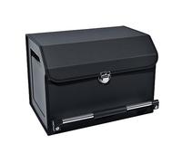 XCF Organizer Bagagliaio Auto Di Stivale in Pelle Pieghevole Con Coperchio E Maniglia Robusta Push-pull per SUV, Camion, Berlina, Organizer Auto (Nero)