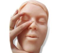 XCGDNVRDP Modello facciale for addestramento alle iniezioni, Modello educativo della Testa in Silicone, Ossa all'Interno del Viso Umano, simulatore di iniezione di tossine e Filler