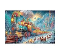 XChristmas Train Puzzle 1000 Pezzi Rompicapo Creativo Artistico Science Fiction Stimolo Della Creatività Attività Per Il Tempo Libero Regalo Per Persone Creative 1000 PCS