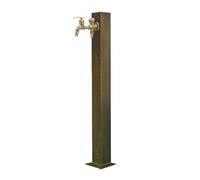 XCHSXYL Freestanding Outdoor Vertical Square Garden Water Column, Stainless Steel Faucet Column, Multiple Faucets to Choose from(95cm)