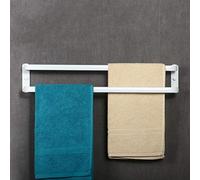 XCHSXYL Portasciugamani Moderno da Parete con Design a dislocazione Multistrato, portasciugamani in Alluminio per Bagno, Cucina e Hotel, portasciugamani Bianco a Doppio Strato, 6