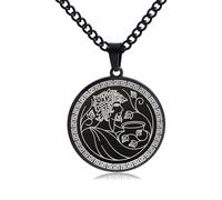 XCHtuerFY Collane da uomo, Collana con medaglione del mito greco di Dioniso