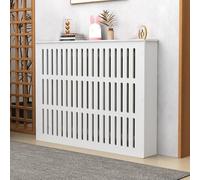 XCLOOZGL Copertura del Radiatore Copriradiatore Moderno Copricaloriferi Bianco in Legno Elegante Mensola Copritermosifone per Soggiorno Camera da Letto Bagni Ufficio,L90*H80*20cm