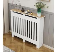 XCLOOZGL Copriradiatori con Ripiano Superiore, Copritermosifone Moderno Bianco Mobiletto, Copri Termosifone Antico Mensola per Radiatore per Soggiorno, Camera da Letto, Corridoio,60x70x20cm