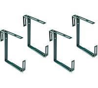 Xclou Scatola porta fiori senza foratura, portacamicia da balcone, gancio e supporto, verde, 19 x 5 x 17 cm (Confezione da 2)