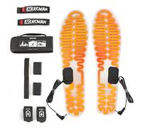 XCMAN Solette riscaldanti, solette riscaldanti regolabili in metallo, per uomini e donne, 3000 mAh, ricaricabili, con batteria a 3 livelli di temperatura (M)