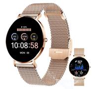 XCOAST Siona 2 - Smartwatch da donna ultra sottile da 1,3 pollici, display AMOLED, colori brillanti, filgran, pulsazioni, pressione sanguigna, ossigeno nel sangue, in acciaio inox, batteria 7 giorni
