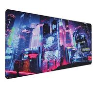 Xcosmic Tappetino per mouse da gioco XXL (900 x 400 mm) Large Mouse & Keyboard Mouse Pad, Special Surface to Improves Precision and Speed Anime, tappetino per mouse in gomma antiscivolo (DE17-neon)