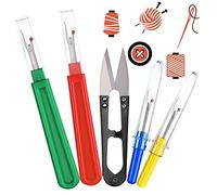 XCOZU Cucitura Ripper Kit, 4 Pezzi Dispositivo di Rimozione Della Filettatura Cucire Filo Unpicker Taglierina con La Forbice per Cucire Unpicker Taglia-filo Strumenti a Punto Croce