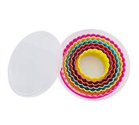 XCOZU Formine per Biscotti Rotonde, 6 Pezzi Coppapasta Tondi Plastica per Pasticceria Biscotti Fondente e Frutta, Formine per Biscotti Colorati per Bambini