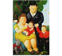 XCPORA Fernando Botero Poster《Famiglia》Arte della Parete Fernando Botero Stampe Fernando Botero Quadro su Tela per la Decorazione della Parete di casa Immagine 40x60cmx1 Senza Cornice