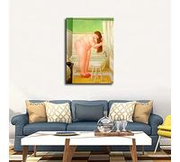 XCPORA Fernando Botero Poster Il Bagno AKA El Bano Wall Art Fernando Botero Stampe Astratto Pittura su Tela per Decorazioni Domestiche Immagini 40x60cmx1 Nessuna Cornice