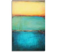 XCPORA Mark Rothko Poster 《Giallo Verde Blu》Pittura Mark Rothko Canvas Wall Art Mark Rothko Stampe per La Casa Decorazione della Parete Immagine 40x60cmx1 Senza Cornice