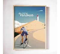 XCPORA Mont Ventoux Ciclismo Poster E Stampe Vintage Wall Art Bici Sport Tela Dipinto Illustrazione Immagini Modern Home Decor 40x60cmx1 Senza Cornice