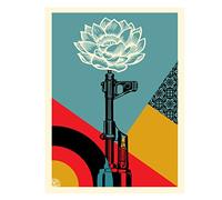 XCPORA Shepard Fairey Poster Pop Street Flower Wall Art Shepard Fairey Stampe Shepard Fairey Olio Painter Home Decorazione delle pareti 50x70cm Senza Cornice