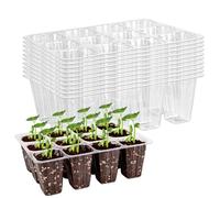 XCRPRT 120 celle per piantine, riutilizzabili, mini propagatore, set per la coltivazione di serre, ciotole per piante, serre in plastica, per la coltivazione