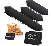 XCRPRT Mini Lavagna Piccola, 40 Lavagnette Messaggi, Mini Cartelli Lavagna, Lavagnette Cancellabili Segnaposto per Buffet con, Lavagnette Piccole Cancellabile Scrivere per Matrimoni, Feste