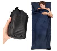 XCRPRT Sacco a pelo 2 in 1, in microfibra, ultra leggero, solo 220 g, 90 x 220 cm, foglio da campeggio per adulti, per backpacking, hotel e capanne di montagna