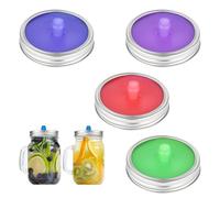 XCRPRT Set di 4 vasetti in silicone con coperchio grande, coperchio fermentato, senza acqua, accessorio per la fermentazione in silicone per crauti, kimchi, cetrioli, alimenti probiotici fermentati