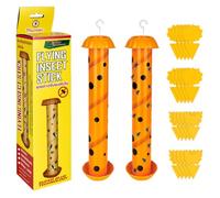 XCRPRT Trappola per mosche, 2 pezzi, trappola per mosche con strisce adesive, trappola per mosche della frutta con 20 pannelli gialli, trappola altamente efficace, trappola per mosche della frutta