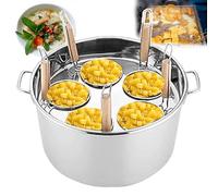 XCSCUK Cuocipasta Commerciale, Macchina per cuocere Gli Spaghetti, 5 Fori con divisore e colino, per Sala da Pranzo, Cucina