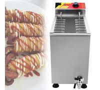 XCSCUK Friggitrice Automatica per Hot Dog, Macchina per friggere Hot Dog al Formaggio 3000 W con Temperatura Regolabile, per Sala da Pranzo