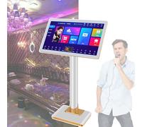XCSCUK Macchina per Karaoke, Macchina per Karaoke con Touch Screen Capacitivo da 19/21,5 Pollici con Funzione di Registrazione, per riunioni di casa/Famiglia (21.5 inch)