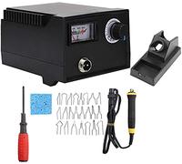 XCSCUK Macchina per pirografia, Kit per pirografia, Strumento per Penna per Saldatore Elettrico, Temperatura Regolabile, per Intaglio del Legno e goffratura