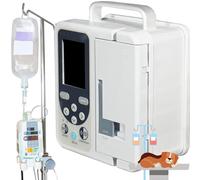 XCSCUK Macchina veterinaria per infusione endovenosa, infusione endovenosa ad Alta precisione e Regolabile, con Display LCD, per Animali, cliniche veterinarie