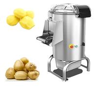 XCSCUK Pelapatate Elettrico Commerciale, Pelapatate Automatico da 550 W, 70-100 kg/h, Adatto a Cucina, Ristorante