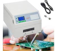XCSCUK Saldatrice Automatica a riflusso, Forno a riflusso, Display Automatico della Temperatura, saldatrice a riflusso a Ciclo Portatile (962A)