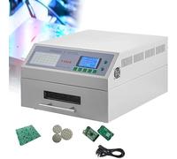 XCSCUK Saldatrice Automatica a riflusso, Forno a riflusso Multifunzione, Strumento di Saldatura, con circolazione di Aria Calda per Test di Saldatura SMT PCB (962A)