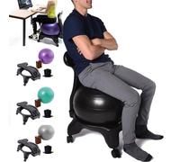 XCSCUK Sedia con Palla da Fitness, Sgabello ergonomico con Palla da Fitness, Sedia con Palla da Yoga per Donna Adulta/Incinta, Adatta a casa, Palestra