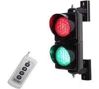 XCSCUK Semaforo Stradale a LED Industriale con Telecomando, Rosso/Verde, 100 mm, 2 Moduli, IP65, 220 V AC o 12/24 V CC