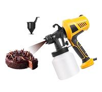 XCSCUK Spruzzatore di Vernice da 500 W, Pistola a spruzzo per Cioccolato, aerografo per Torte a Flusso Regolabile, con 3 Modelli, Adatto per Decorare Torte