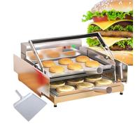 XCSCUK Tostapane Automatico per Hamburger a Doppio Strato, Macchina per Il Riscaldamento della Cottura del Pane, con Timer, per Negozi di Hamburger e ristoranti