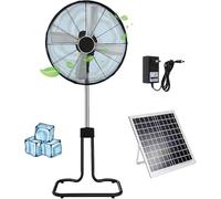 XCSCUK Ventilatore a energia solare, silenzioso e oscillante, ventilatore da pavimento senza fili, per casa, ufficio, all'aperto e campeggio (A 50 cm)