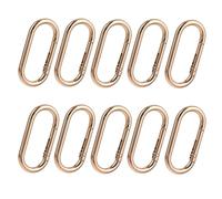 XCSJ 10 Pcs Moschettoni Ovali 49mm Moschettone Grande Ovali Moschettone Clip Scatto Molla Ovale Anello Moschettone a Molla Ovale Per Borsetta, Borse, Portachiavi, Artigianato (Oro 2)