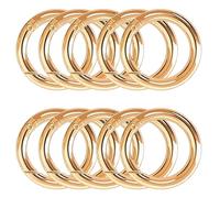 XCSJ 10PCS Moschettone Rotondo 49mm Clip Scatto Molla Rotonda Anello Moschettone Per Borsetta, Borse, Portachiavi, Artigianato (Oro)