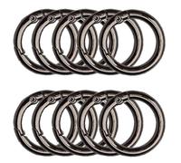 XCSJ 10pcs Moschettone Rotondo In Nero 49mm Moschettone Tondo Rotondi Con Moschettone a Scatto Gancio Fibbia Portachiavi-O Anello Moschettone Per Portachiavi, Borsa, Gioielleria, Fai Da Te (49mm)