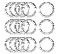 XCSJ 15 PCS Moschettone Rotondo Moschettone Tondo 39mm Grande Rotondi Con Moschettone a Scatto Gancio Fibbia Portachiavi-O Anello Moschettone per Borsetta, Borse,Portachiavi, Artigianato (Argento)