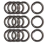 XCSJ 15pcs Moschettone Rotondo In Nero 40mm Moschettone Tondo Rotondi Con Moschettone a Scatto Gancio Fibbia Portachiavi-O Anello Moschettone Per Portachiavi, Borsa, Gioielleria, Fai Da Te (40mm)