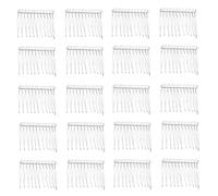 XCSJ 20pcs Pettini Per Velo Da Sposa Per Donna 12 Denti Velo Da Sposa Pettine Per Capelli Pettini Laterali In Metallo Pettine Laterale Per Capelli Accessori Per Copricapo Per Ragazze e Donne (Argento)
