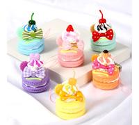 XCSJ 6 Pcs Macarons Finti Dolcetti Decorativi Macaron Realistiche Torta Di Simulazione Realistica Cibo Artificiale Realistico Per Fotografia Puntelli, Decorazione, Portachiavi, Ciondolo borsa