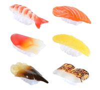 XCSJ Artificiale Sushi Campione Simulazione Alimentos Artificiales Realistas Nigiri Onigiri Riso Rotolo Modello Falso Per Ristorante Display Cibo Prop,Casa, Cucina, Kitchen Decorazione-6 Pcs (A)