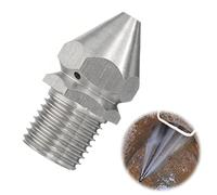 XCSJ Ugello Di Pulizia Fognatura Ugello Scarico In Acciaio Inossidabile Tubo Ugello For Getti Scarico Filetto Maschio Filetto Maschio Da 1/4"Per Idropulitrice,Pulizia Fognatura,Tubo Scarico (Argento)