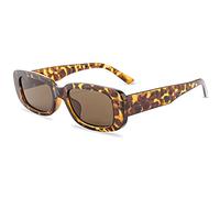 XCSM Occhiali da Sole rettangolari per Donna Uomo Occhiali da Sole Quadrati Vintage Moda Protezione UV400 Occhiali retrò Occhiali da Spiaggia per Esterni Estivi