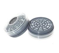 XCSSKG Respiratore industriale a doppia cartuccia, anti-polvere, polveri, polverizzazione, pesticidi, maschera antigas chimica (filtri)